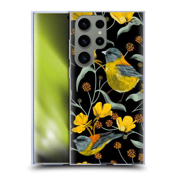 Anis Illustration Graphics Yellow Birds Soft Gel Case for Samsung Galaxy S23 Ultra 5G