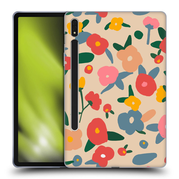 Ninola Nature Bold Scandi Flowers Soft Gel Case for Samsung Galaxy Tab S8