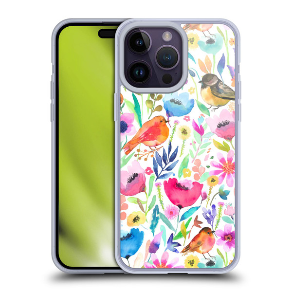 Ninola Summer Patterns Whimsical Birds Soft Gel Case for Apple iPhone 14 Pro Max