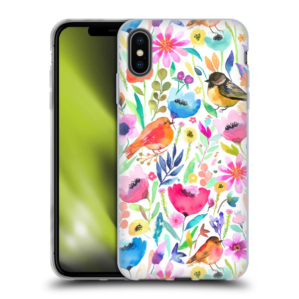 Ninola Summer Patterns Whimsical Birds Soft Gel Case for Apple iPhone XS Max
