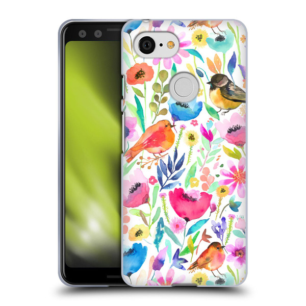Ninola Summer Patterns Whimsical Birds Soft Gel Case for Google Pixel 3
