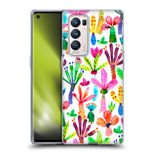 Ninola Summer Patterns Palms Garden Soft Gel Case for OPPO Find X3 Neo / Reno5 Pro+ 5G