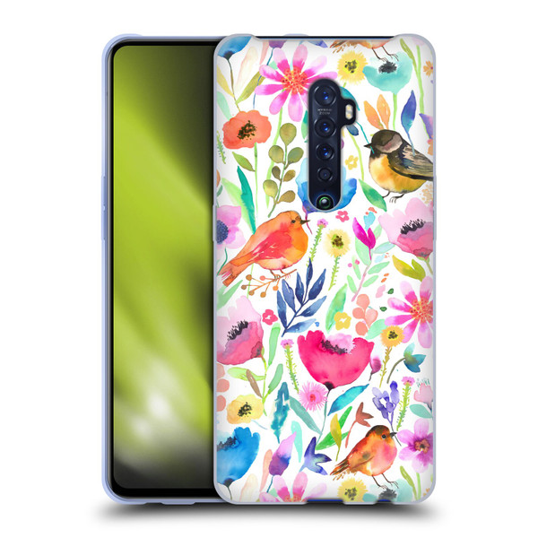Ninola Summer Patterns Whimsical Birds Soft Gel Case for OPPO Reno 2