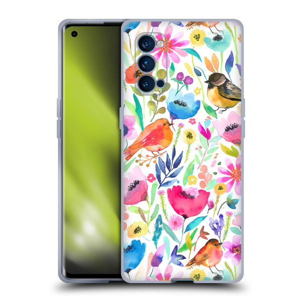 Ninola Summer Patterns Whimsical Birds Soft Gel Case for OPPO Reno 4 Pro 5G