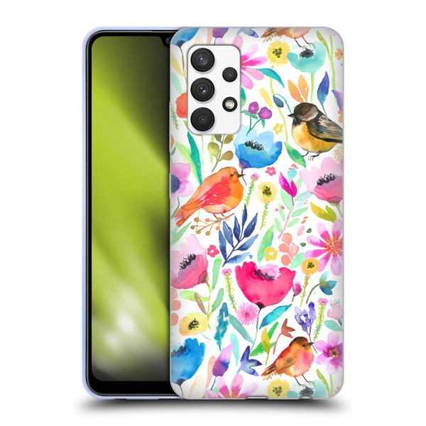 Ninola Summer Patterns Whimsical Birds Soft Gel Case for Samsung Galaxy A32 (2021)