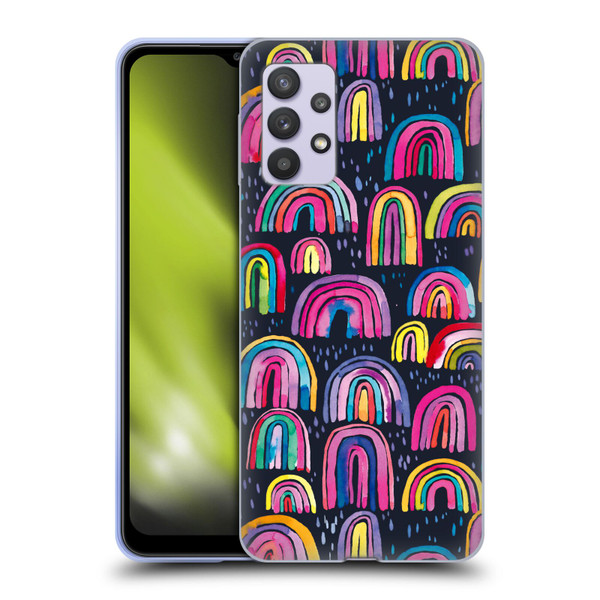 Ninola Summer Patterns Rainbows Navy Soft Gel Case for Samsung Galaxy A32 5G / M32 5G (2021)