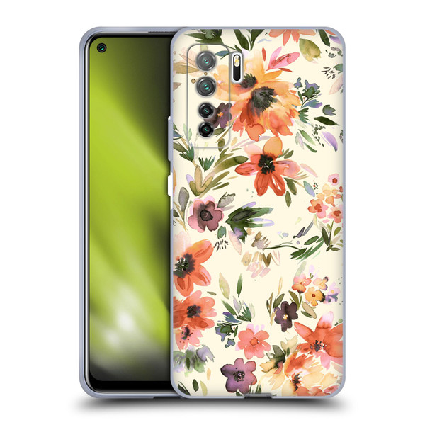 Ninola Spring Floral Painterly Flowers Soft Gel Case for Huawei Nova 7 SE/P40 Lite 5G