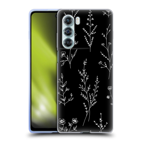 Anis Illustration Wildflowers Black Soft Gel Case for Motorola Edge S30 / Moto G200 5G