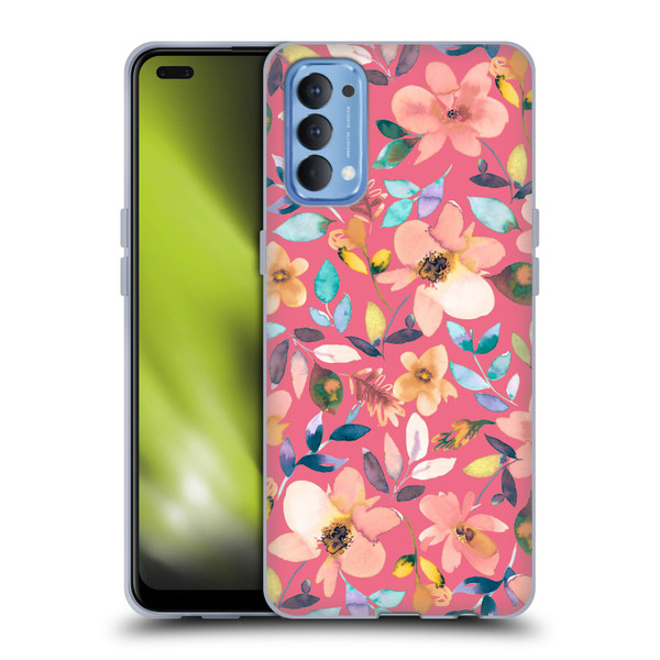 Ninola Spring Floral Tropical Flowers Soft Gel Case for OPPO Reno 4 5G