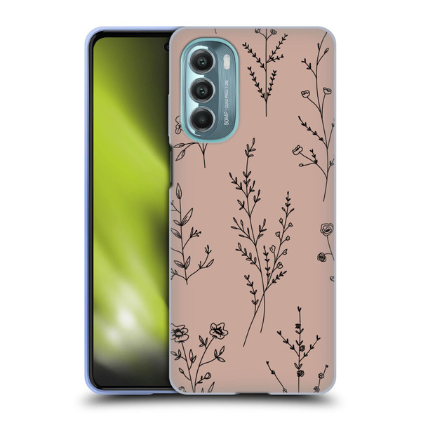 Anis Illustration Wildflowers Blush Pink Soft Gel Case for Motorola Moto G Stylus 5G (2022)