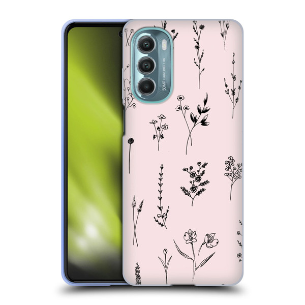 Anis Illustration Wildflowers Light Pink Soft Gel Case for Motorola Moto G Stylus 5G (2022)