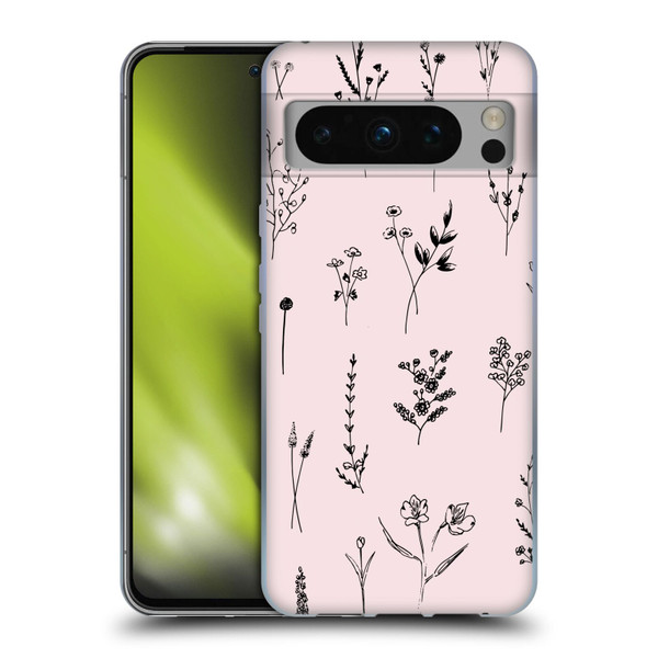 Anis Illustration Wildflowers Light Pink Soft Gel Case for Google Pixel 8 Pro