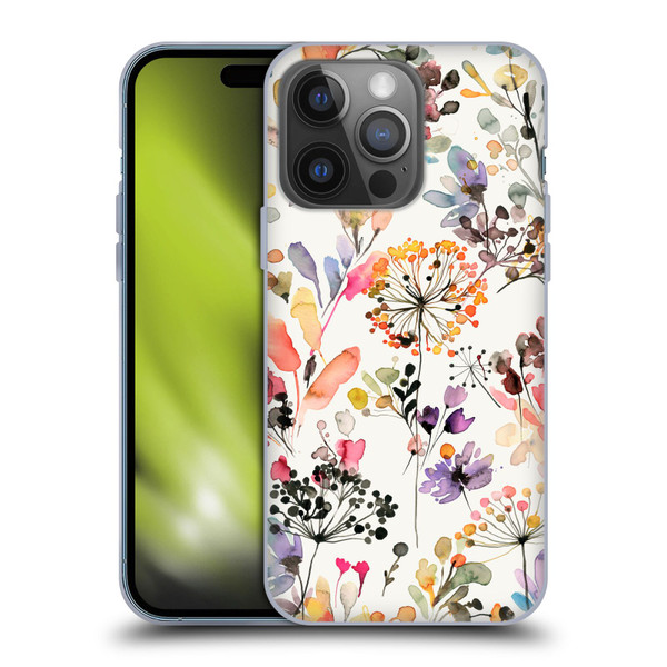 Ninola Wild Grasses Multicolor Soft Gel Case for Apple iPhone 14 Pro