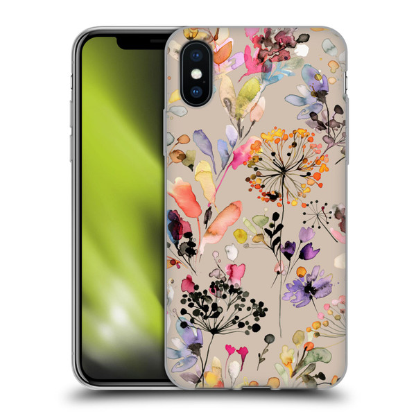 Ninola Wild Grasses Beige Soft Gel Case for Apple iPhone X / iPhone XS