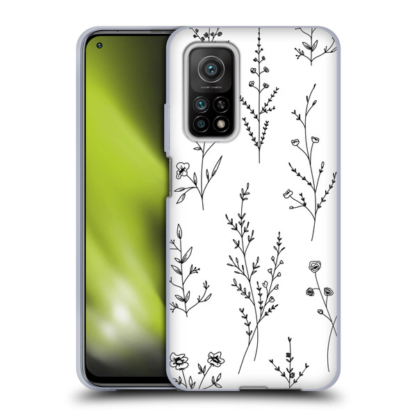 Anis Illustration Wildflowers White Soft Gel Case for Xiaomi Mi 10T 5G