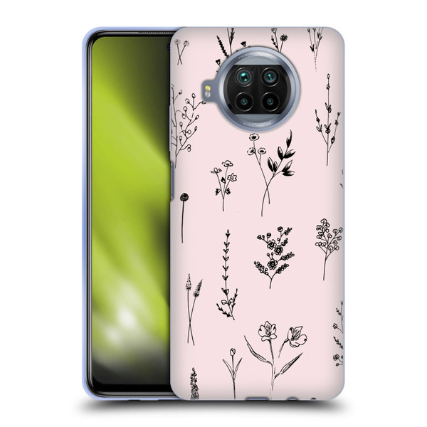 Anis Illustration Wildflowers Light Pink Soft Gel Case for Xiaomi Mi 10T Lite 5G