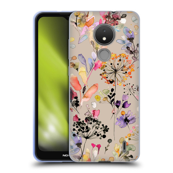 Ninola Wild Grasses Beige Soft Gel Case for Nokia C21