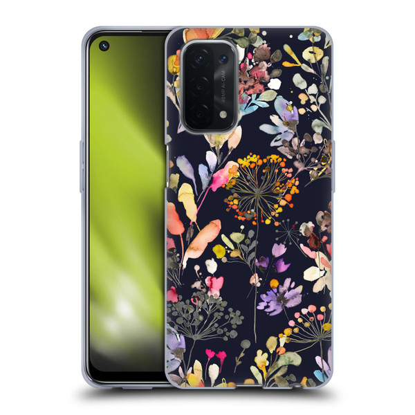 Ninola Wild Grasses Black Soft Gel Case for OPPO A54 5G