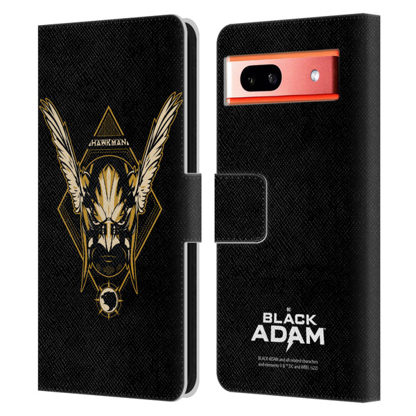 Black Adam Graphics Hawkman Leather Book Wallet Case Cover For Google Pixel 7a