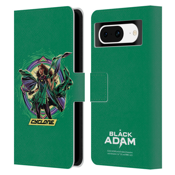 Black Adam Graphics Cyclone Leather Book Wallet Case Cover For Google Pixel 8