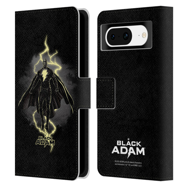 Black Adam Graphics Lightning Leather Book Wallet Case Cover For Google Pixel 8