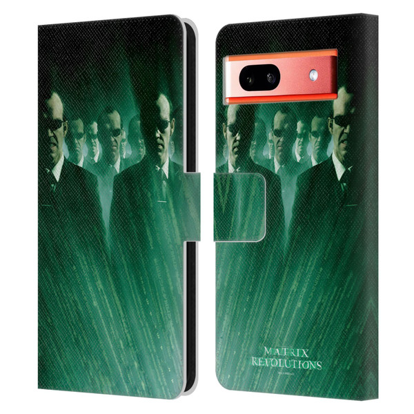 The Matrix Revolutions Key Art Smiths Leather Book Wallet Case Cover For Google Pixel 7a
