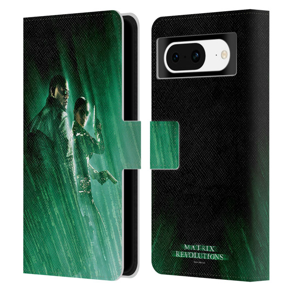 The Matrix Revolutions Key Art Morpheus Trinity Leather Book Wallet Case Cover For Google Pixel 8