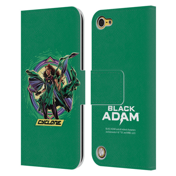 Black Adam Graphics Cyclone Leather Book Wallet Case Cover For Apple iPod Touch 5G 5th Gen