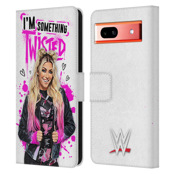 WWE Alexa Bliss Something Twisted Leather Book Wallet Case Cover For Google Pixel 7a