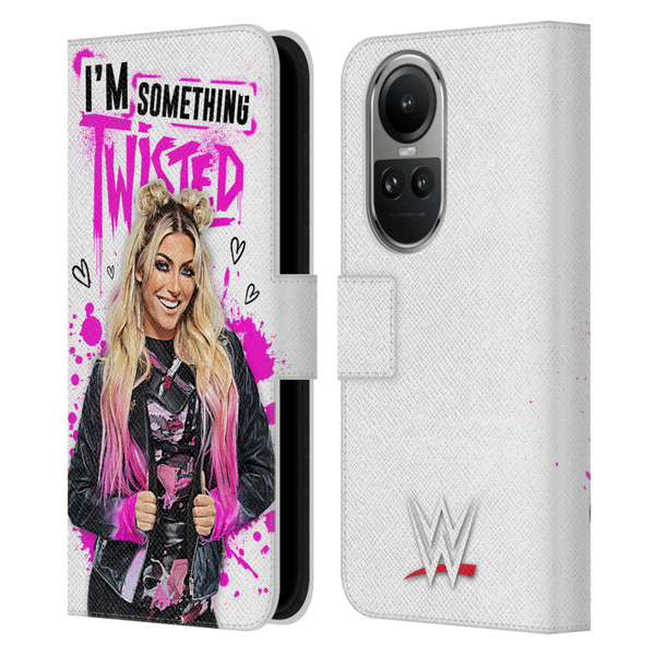 WWE Alexa Bliss Something Twisted Leather Book Wallet Case Cover For OPPO Reno10 5G / Reno10 Pro 5G