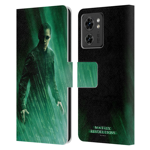 The Matrix Revolutions Key Art Neo 3 Leather Book Wallet Case Cover For Motorola Moto Edge 40