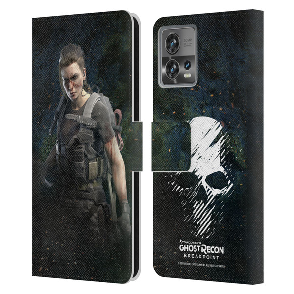 Tom Clancy's Ghost Recon Breakpoint Character Art Fury Leather Book Wallet Case Cover For Motorola Moto Edge 30 Fusion