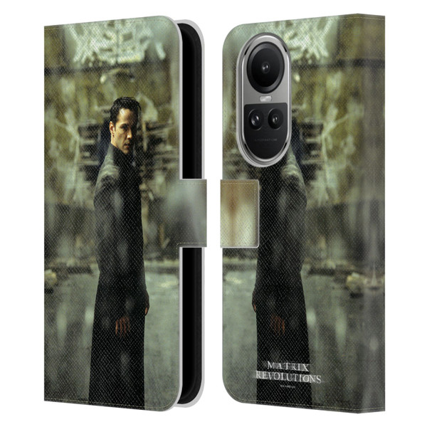 The Matrix Revolutions Key Art Neo 2 Leather Book Wallet Case Cover For OPPO Reno10 5G / Reno10 Pro 5G