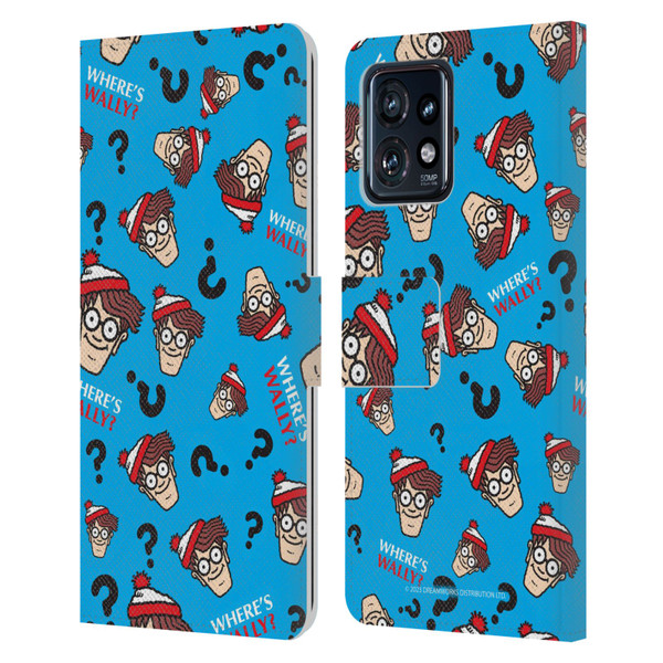 Where's Wally? Graphics Head Pattern Leather Book Wallet Case Cover For Motorola Moto Edge 40 Pro