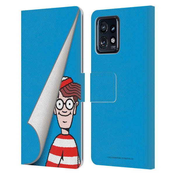 Where's Wally? Graphics Peek Leather Book Wallet Case Cover For Motorola Moto Edge 40 Pro