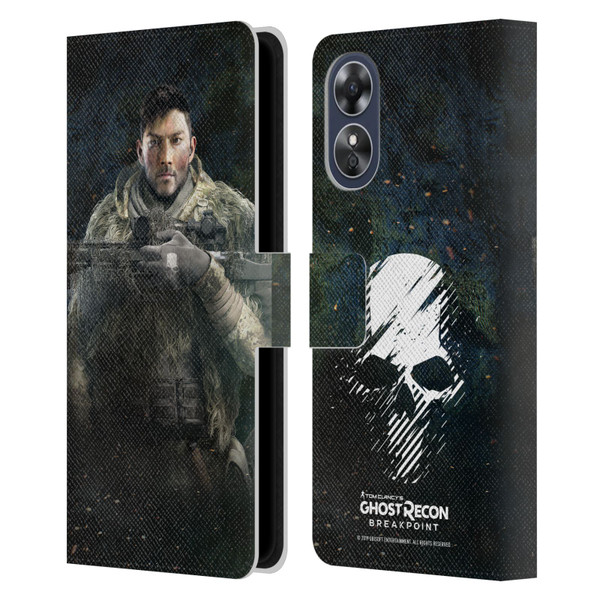 Tom Clancy's Ghost Recon Breakpoint Character Art Vasily Leather Book Wallet Case Cover For OPPO A17