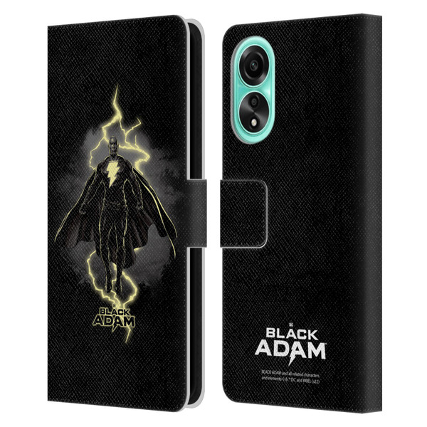 Black Adam Graphics Lightning Leather Book Wallet Case Cover For OPPO A78 5G