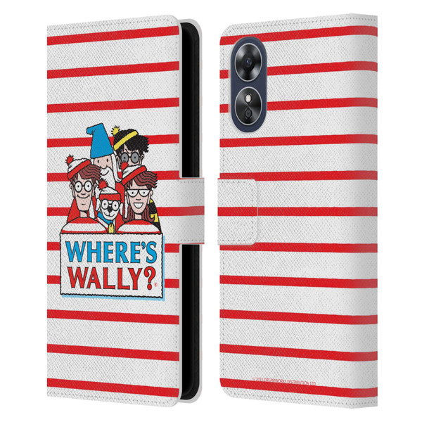 Where's Wally? Graphics Characters Leather Book Wallet Case Cover For OPPO A17