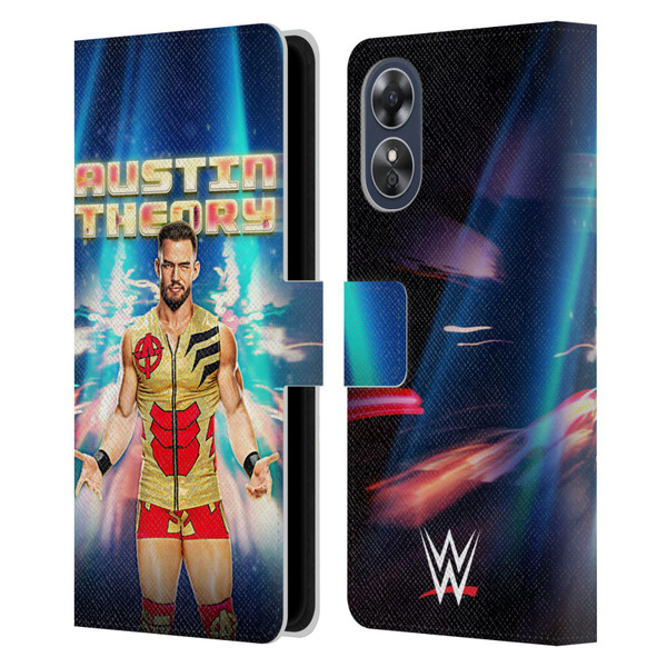 WWE Austin Theory Portrait Leather Book Wallet Case Cover For OPPO A17