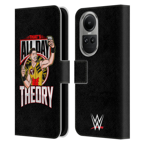WWE Austin Theory All Day Theory Leather Book Wallet Case Cover For OPPO Reno10 5G / Reno10 Pro 5G