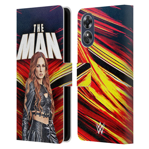 WWE Becky Lynch The Man Leather Book Wallet Case Cover For OPPO A17