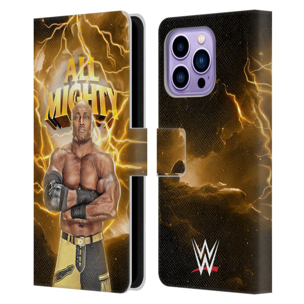 WWE Bobby Lashley Portrait Leather Book Wallet Case Cover For Apple iPhone 14 Pro Max