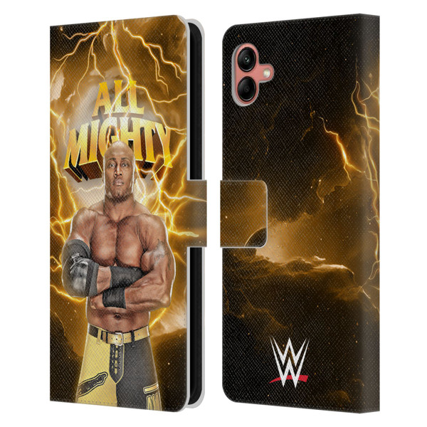WWE Bobby Lashley Portrait Leather Book Wallet Case Cover For Samsung Galaxy A04 (2022)