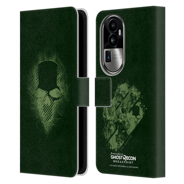 Tom Clancy's Ghost Recon Breakpoint Graphics Ghosts Logo Leather Book Wallet Case Cover For OPPO Reno10 Pro+