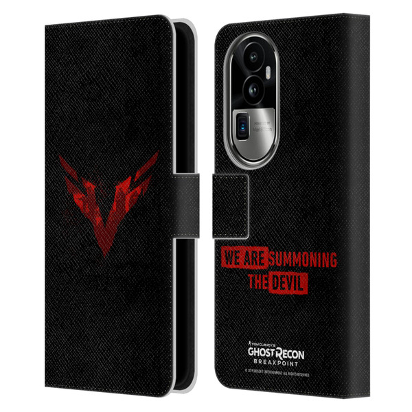 Tom Clancy's Ghost Recon Breakpoint Graphics Wolves Logo Leather Book Wallet Case Cover For OPPO Reno10 Pro+