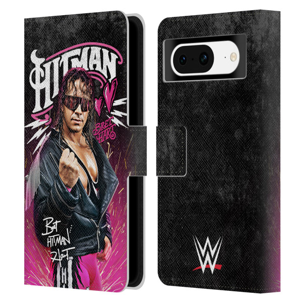 WWE Bret Hart Hitman Graphics Leather Book Wallet Case Cover For Google Pixel 8