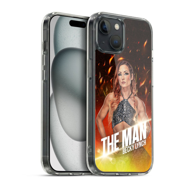 WWE Becky Lynch The Man Portrait Soft Gel Case for Apple iPhone 15 Plus & MagSafe