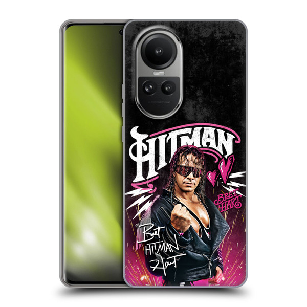 WWE Bret Hart Hitman Graphics Soft Gel Case for OPPO Reno10 5G / Reno10 Pro 5G