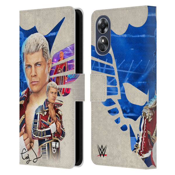 WWE Cody Rhodes Superstar Graphics Leather Book Wallet Case Cover For OPPO A17