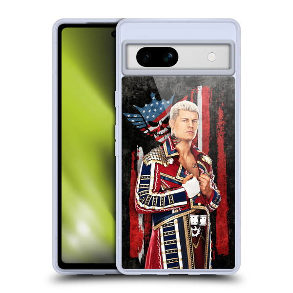 WWE Cody Rhodes American Nightmare Flag Soft Gel Case for Google Pixel 7a